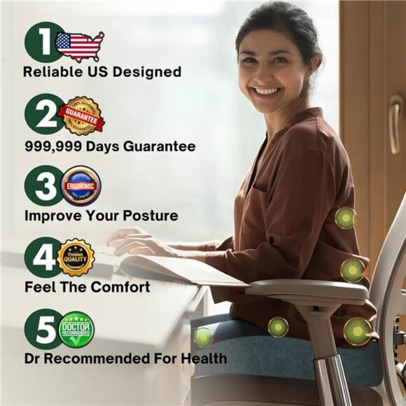 X Large Seat Cushions for Office Chairs– Pressure Relief Seat Cushion - Picture 2 of 7